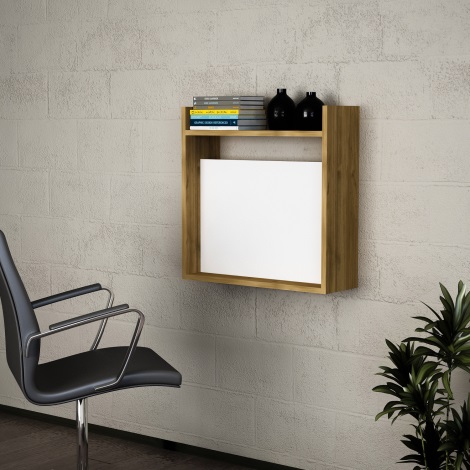 Mesa de trabajo plegable LAPTOP 60x60 cm marrón/blanco