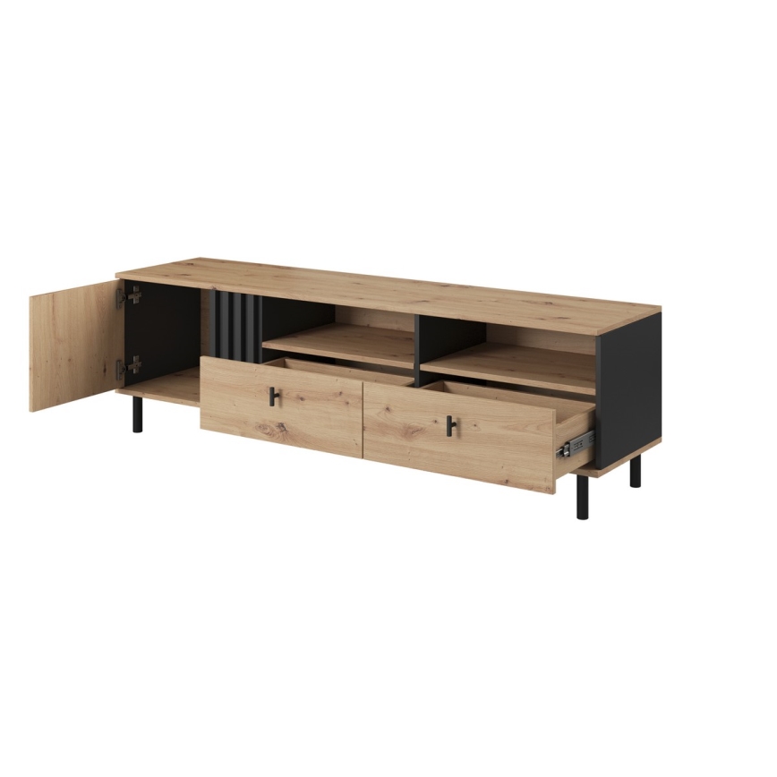 Mesa de TV BADIA roble/antracita