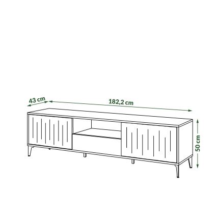 Mesa de TV con cajón RONJA taupe/negro