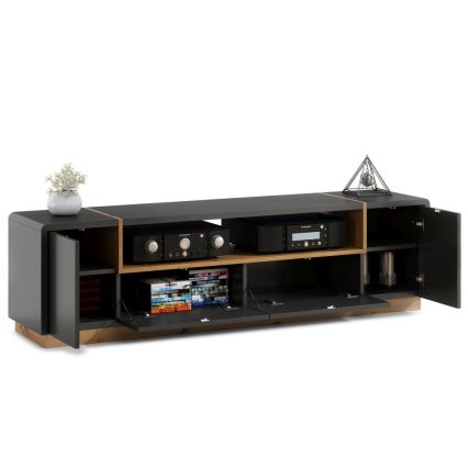 Mesa de TV FRED antracita/roble artisan