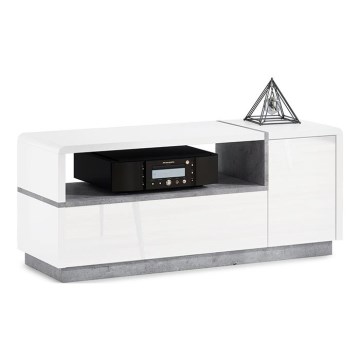 Mesa de TV FRED blanco/gris