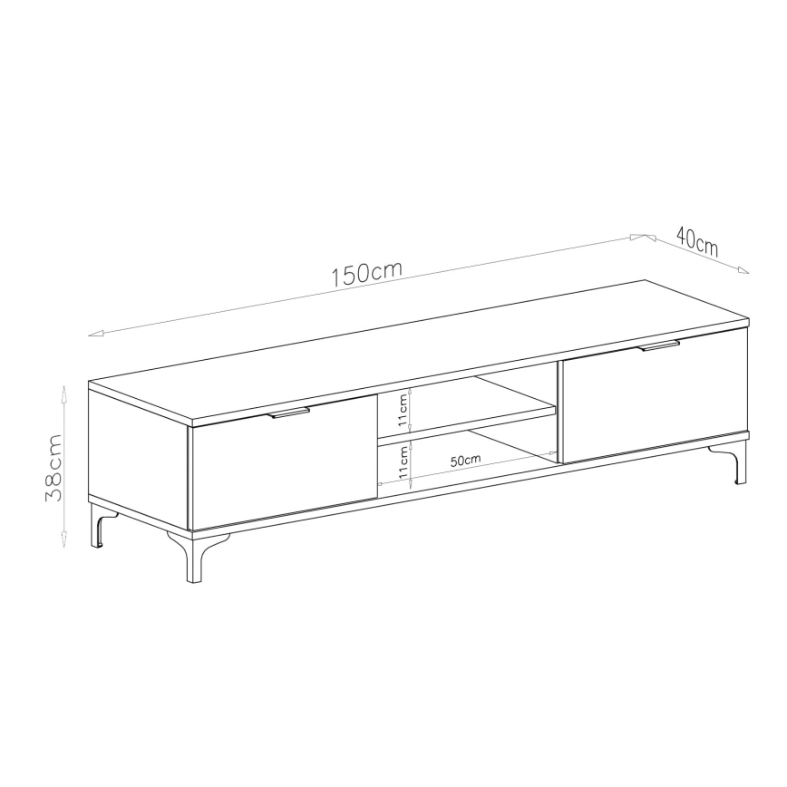 Mesa de TV LORA roble artisan