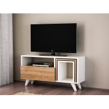 Mesa de TV NOVELLA 51x90 cm blanco/marrón