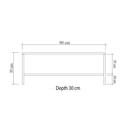 Mesa de TV ROZI 45x90 cm blanco