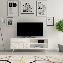 Mesa de TV VENEDIK 43,7x120 cm blanco