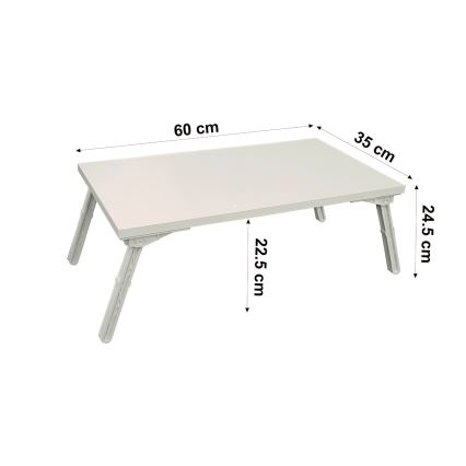 Mesa para cama GUSTO 24x60 cm blanco