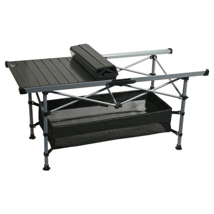 Mesa plegable de camping 123x55cm antracita