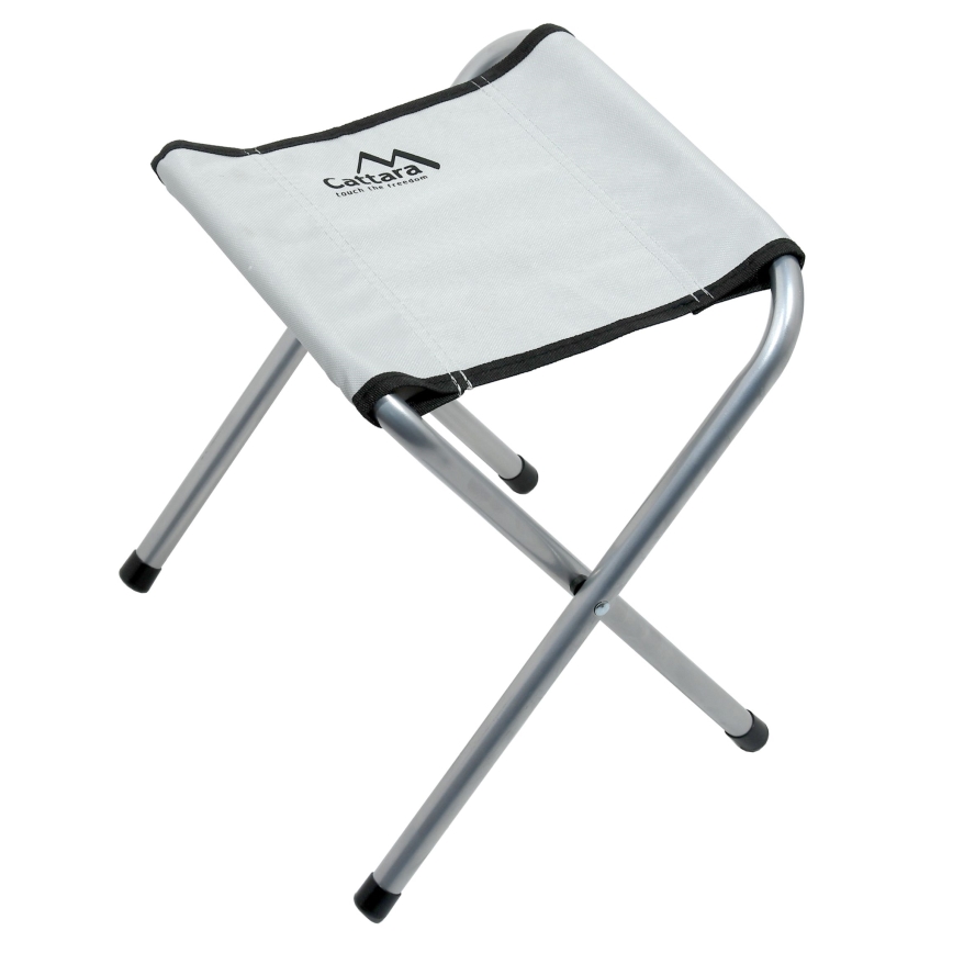 Mesa plegable de camping + 4x silla blanco/cromo mate