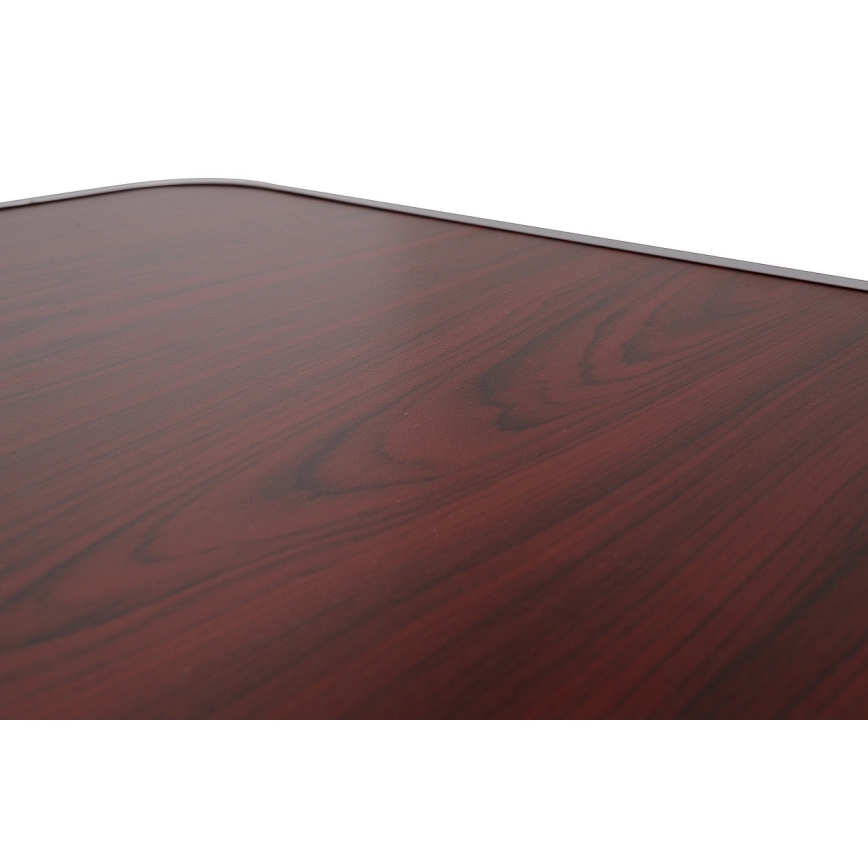 Mesa plegable de camping marrón/cromo mate