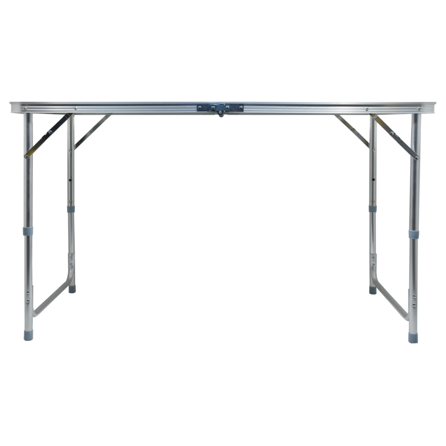 Mesa plegable de camping marrón/cromo mate