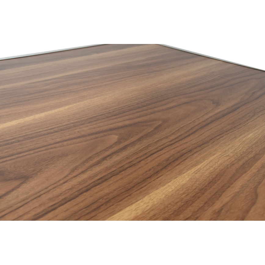 Mesa plegable de camping marrón/cromo mate