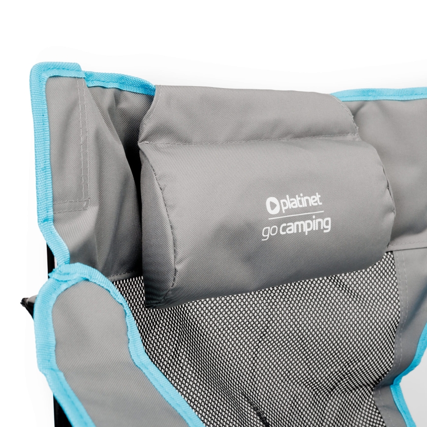 Mesa plegable de camping + silla gris/azul