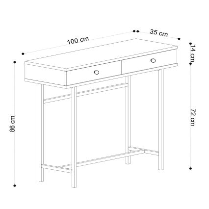 Mesa plegable ESTA 86x100 cm marrón