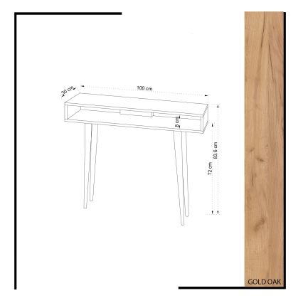 Mesa plegable OTTOKE 83,6x100 cm marrón