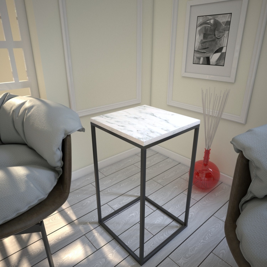 Mesa plegable PURE 62x35 cm blanco/negro