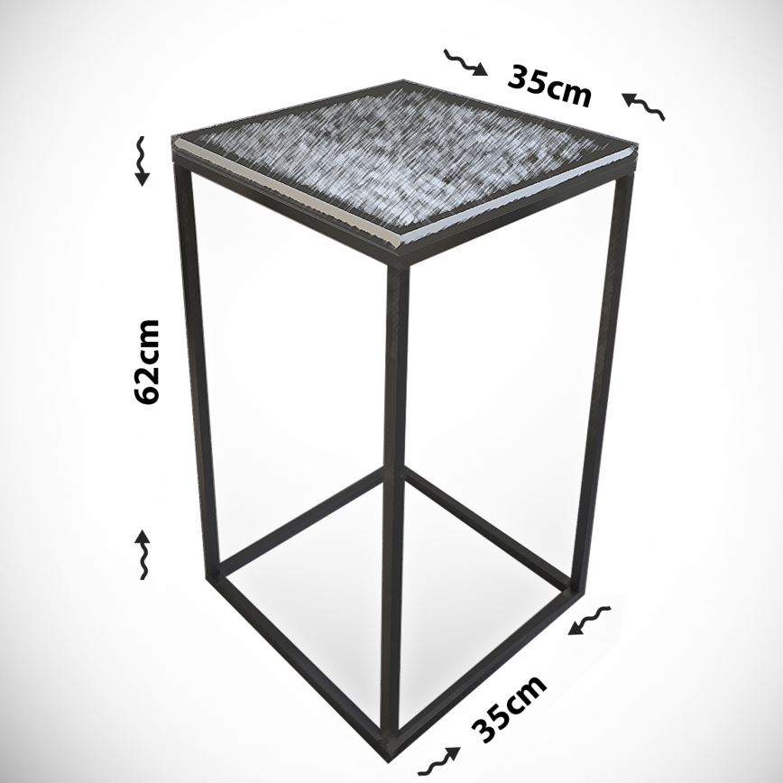 Mesa plegable PURE 62x35 cm blanco/negro