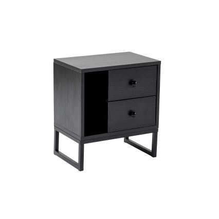 Mesita de noche GLIMMER 50x45,2 cm negro