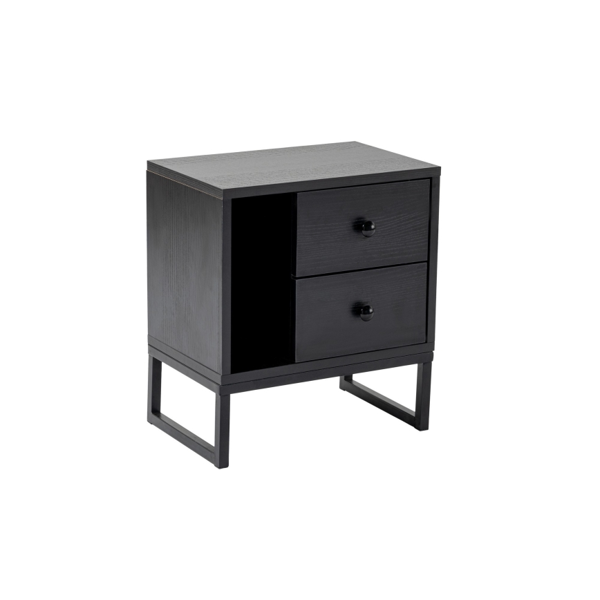 Mesita de noche GLIMMER 50x45,2 cm negro