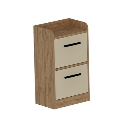Mesita de noche LUSES 79,4x45 cm pino atlántico/beige