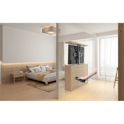 MK FLORIA MKF-19DM648 - Soporte de suelo para TV 37-65" negro + control remoto