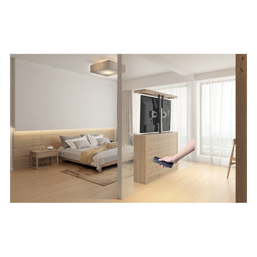 MK FLORIA MKF-19DM648 - Soporte de suelo para TV 37-65" negro + control remoto