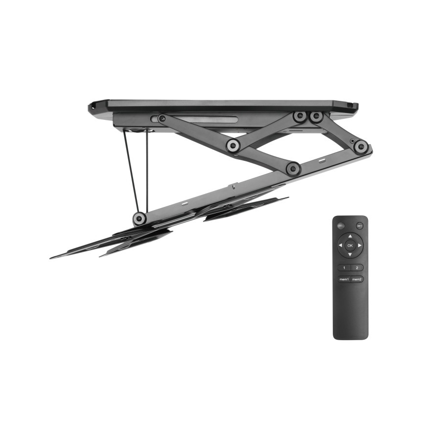 MK FLORIA MKF-20DM444 - Soporte inteligente de techo para TV 55" negro Wi-Fi TUYA + control remoto