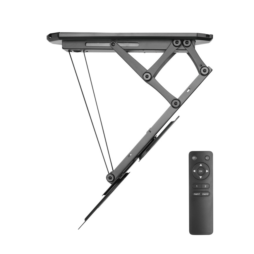 MK FLORIA MKF-20DM444 - Soporte inteligente de techo para TV 55" negro Wi-Fi TUYA + control remoto