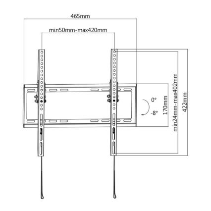 MK FLORIA MKF-20DN447 - Soporte de pared plegable para TV 65" negro
