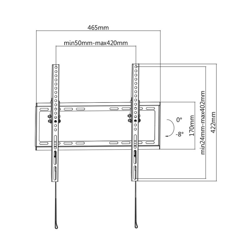 MK FLORIA MKF-20DN447 - Soporte de pared plegable para TV 65" negro