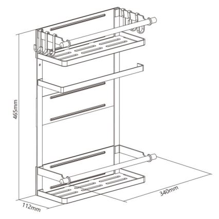 MK FLORIA MKF-21MG01W - Organizador magnético  46,5x34 cm blanco