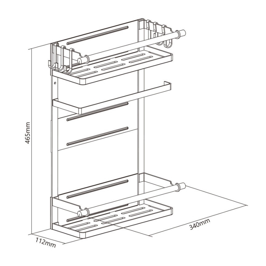 MK FLORIA MKF-21MG01W - Organizador magnético  46,5x34 cm blanco