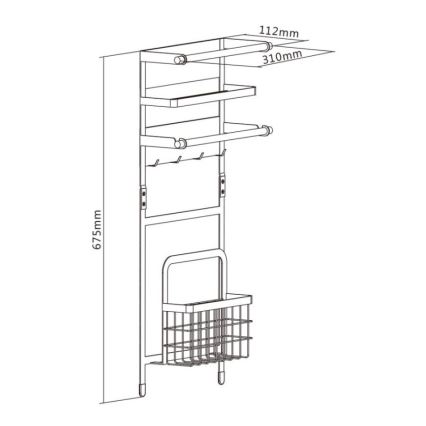 MK FLORIA MKF-21MG02W - Organizador magnético 67,5x31 cm blanco