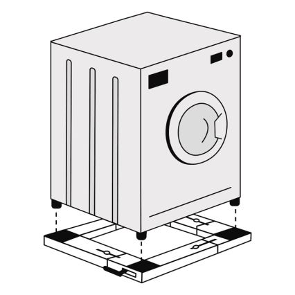 MK FLORIA Superior Wheel Wash - Base antivibración para lavadora 62x62 cm