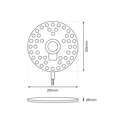 Módulo magnético LED LED/36W/230V diá. 21 cm 3000K