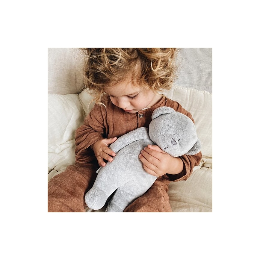 Moonie - Lámpara de noche infantil osito plata