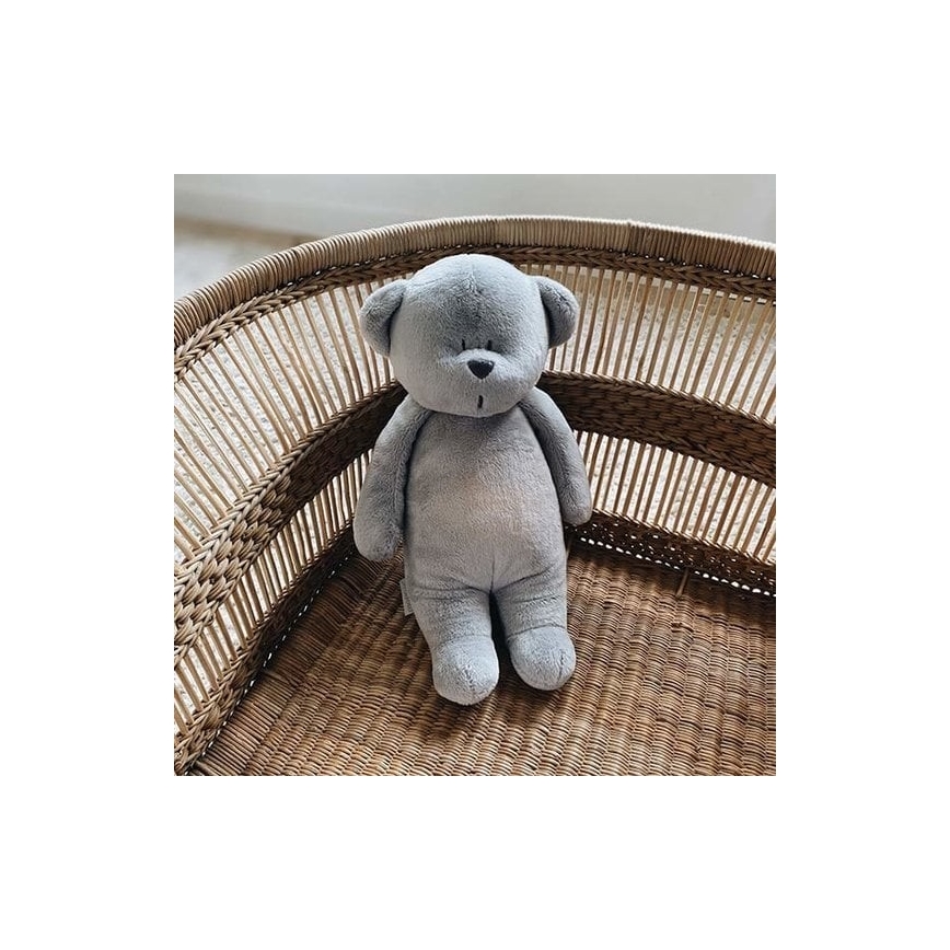 Moonie - Lámpara de noche infantil osito plata