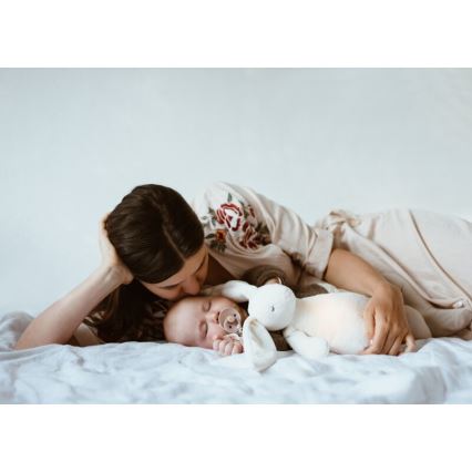 Moonie - Pelele con melodía y luz 2.0 conejo organic rosa