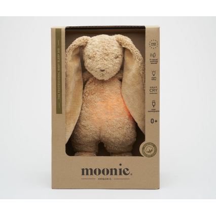 Moonie - Pelele con melodía y luz conejo 2.0 organic cappuccino