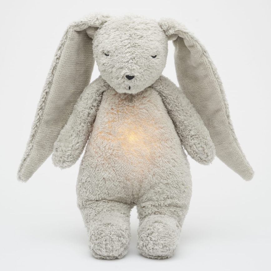 Moonie - Pelele con melodía y luz conejo 2.0 organic gris