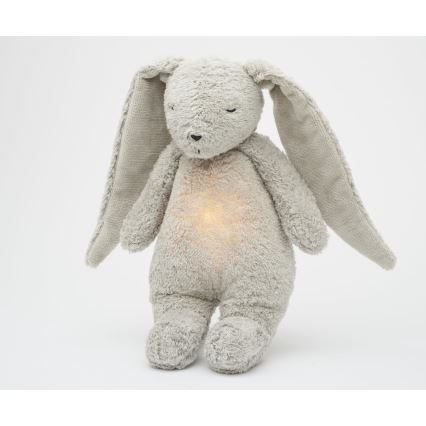 Moonie - Pelele con melodía y luz conejo 2.0 organic gris