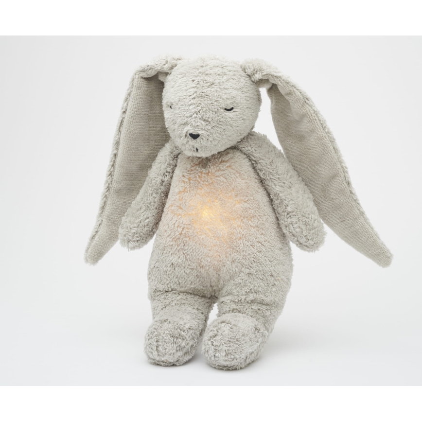 Moonie - Pelele con melodía y luz conejo 2.0 organic gris