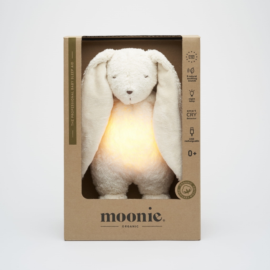 Moonie - Pelele con melodía y luz conejo organic polar natur