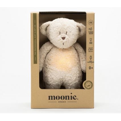 Moonie - Pelele con melodía y luz osito 2.0 orgánico color arena