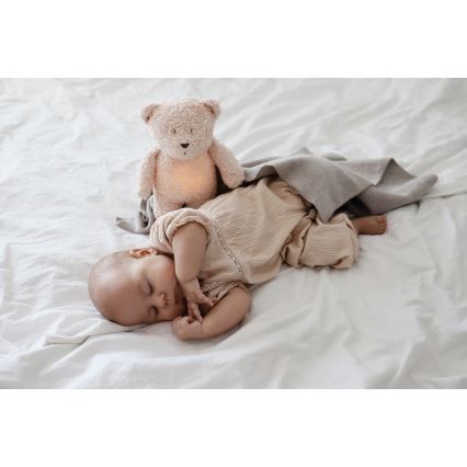 Moonie - Pelele con melodía y luz osito 2.0 orgánico rosa