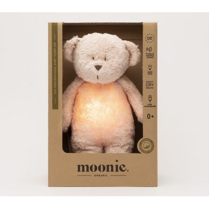 Moonie - Pelele con melodía y luz osito 2.0 orgánico rosa