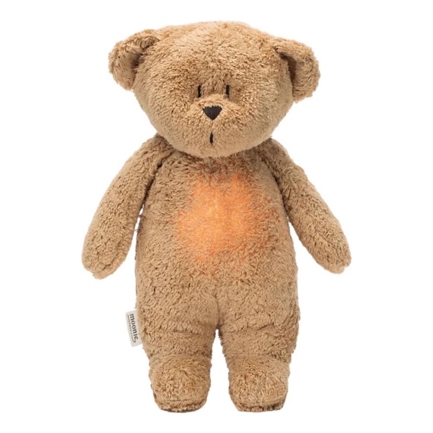 Moonie - Pelele con melodía y luz osito organic cappuccino natur