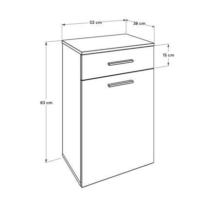 Mueble de baño 83x52 cm blanco