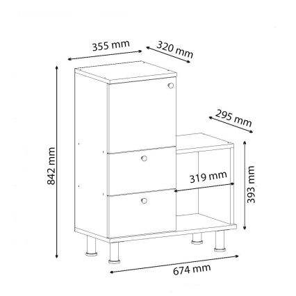 Mueble de baño PAMIR 84,2x67,4 cm blanco