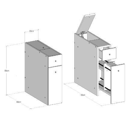 Mueble de baño SMART 60x55 cm blanco