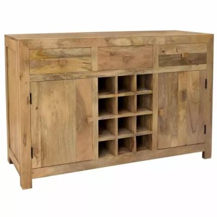 Mueble de bar HINA 140x90 cm madera maciza/mango
